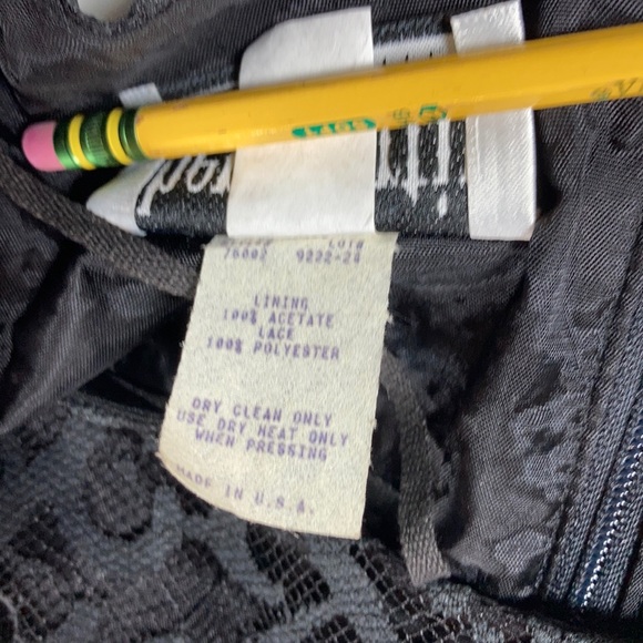 Sheri Martin Vintage Black Lace Shift Dress,  NWT! - Picture 6 of 6